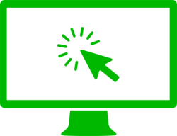 Icon showing clicking on the web