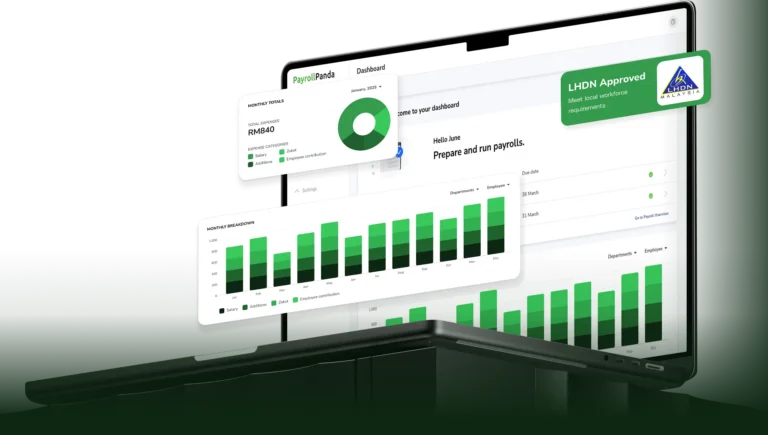 Web interface of payroll software
